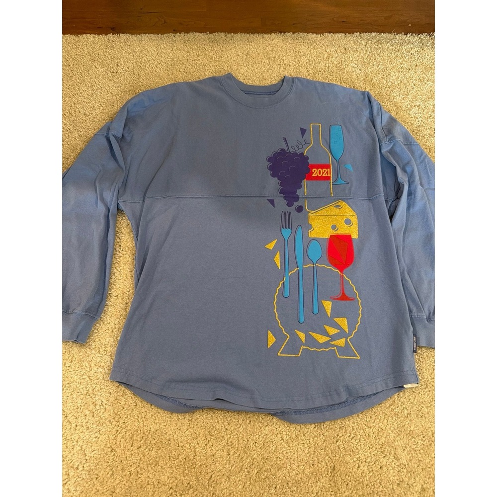 Disney Epcot International Food & Wine Festival Spirit Jersey Blue Mens M